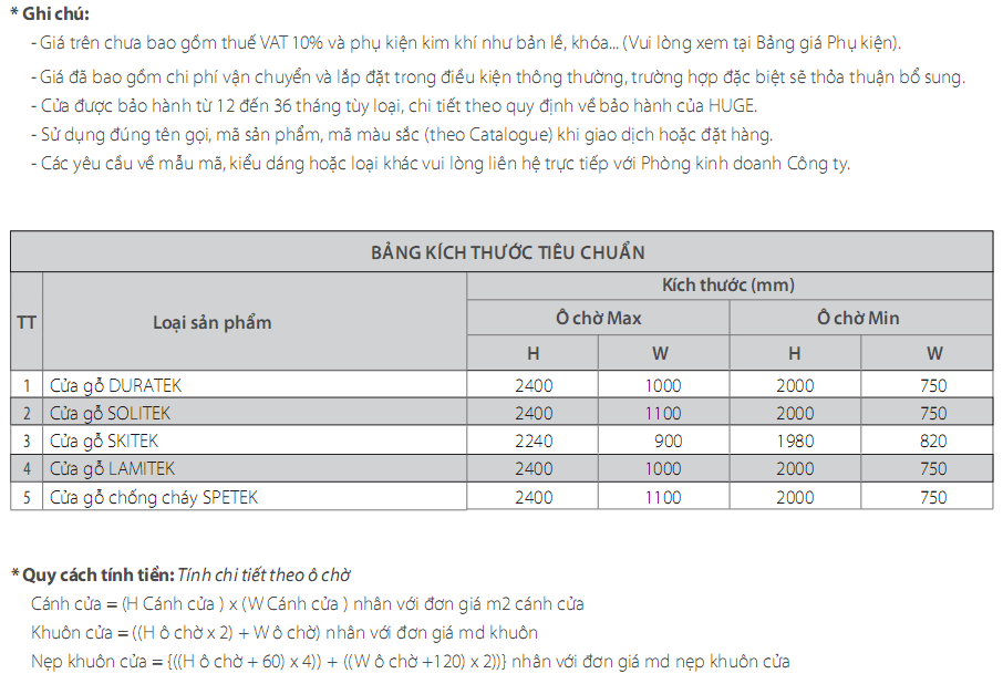 phụ kiện cửa gỗ Huge